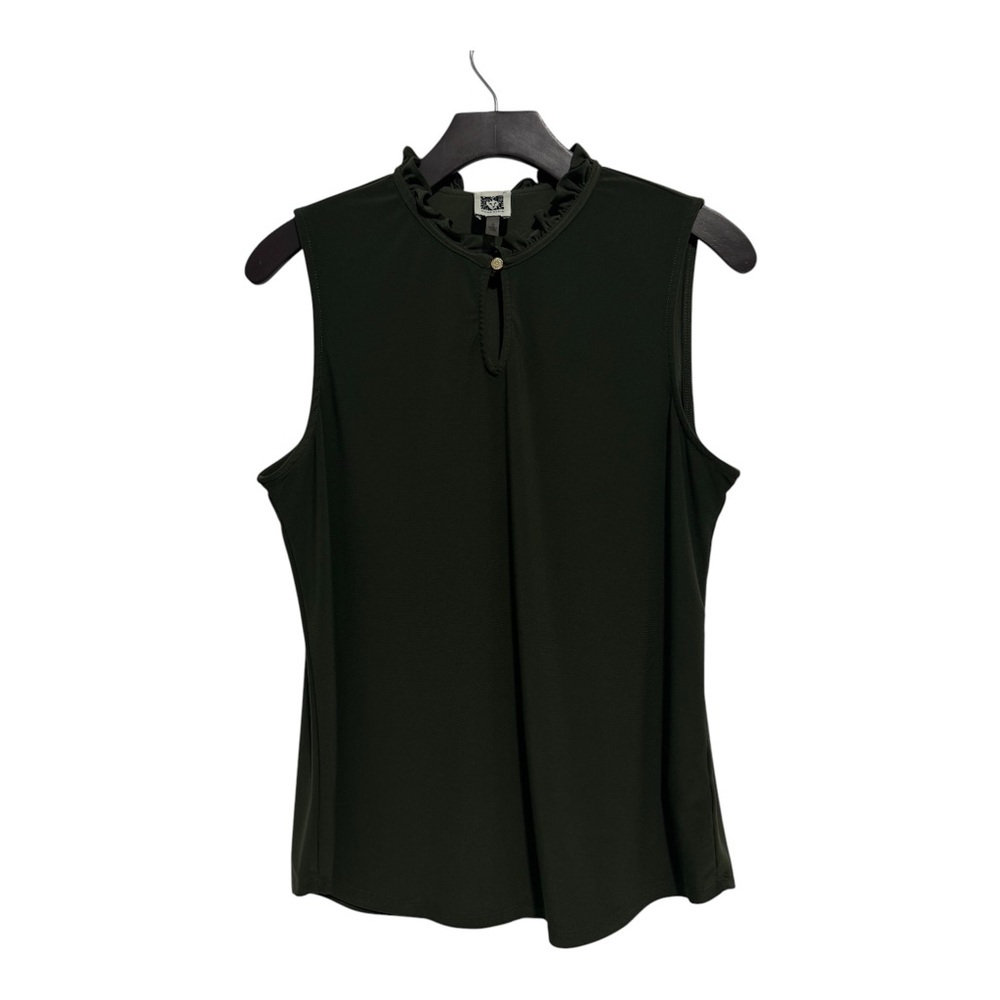 Anne Klein Forest Green Sleeveless Blouse